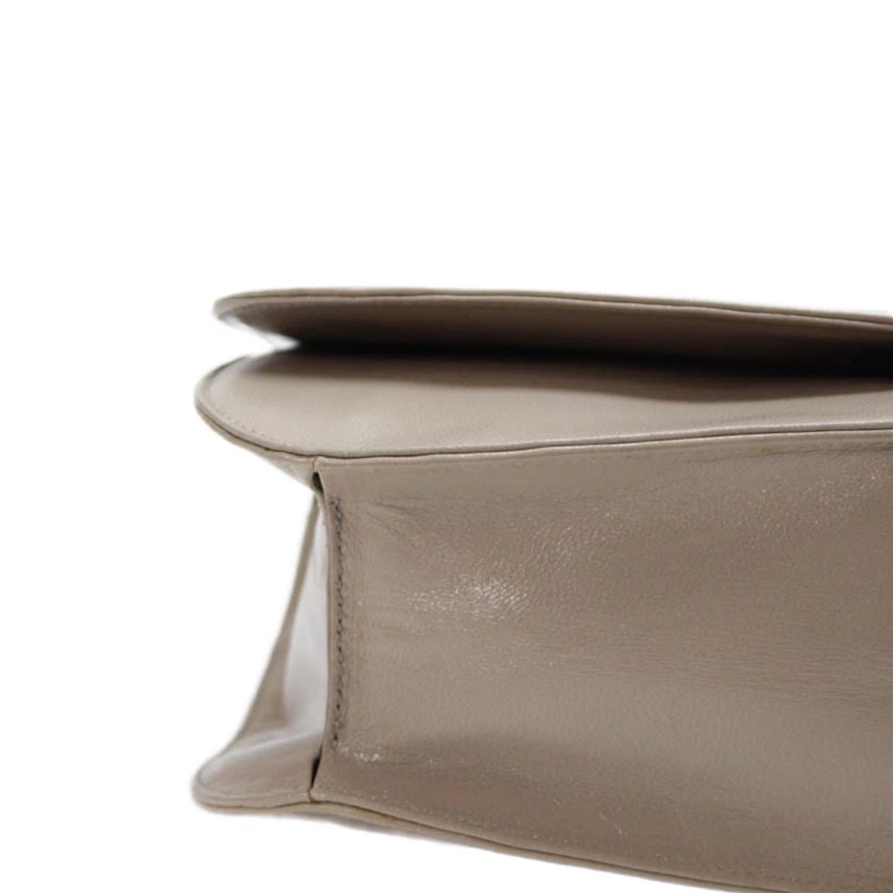 Prada Milano Cream Leather Tortoise Shell Strap Turnlock Flap Shoulder Bag - Picture 8 of 16